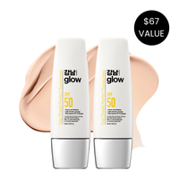 Gangnam Glow Sunscreen Duo, Day Shield Perfect Sunscreen SPF 50 Silky Powerful UV Protection Moisturizer
