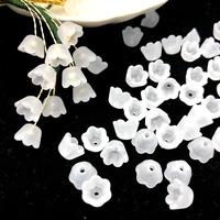 Spring 200pcs Easter Decor Transparent Acrylic Beads, Tulip Flower Lily of The Valley for Jewelry Making DIY Bracelet Necklac...