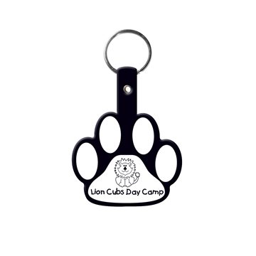 250 Custom Paw Flexible Key Tag - Split Ring