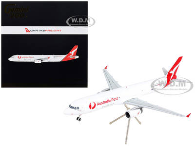 Airbus A321P2F Commercial Aircraft Qantas Freight - Australia Post White with Red Tail Gemini 200 Series 1/200 Diecast Model ...