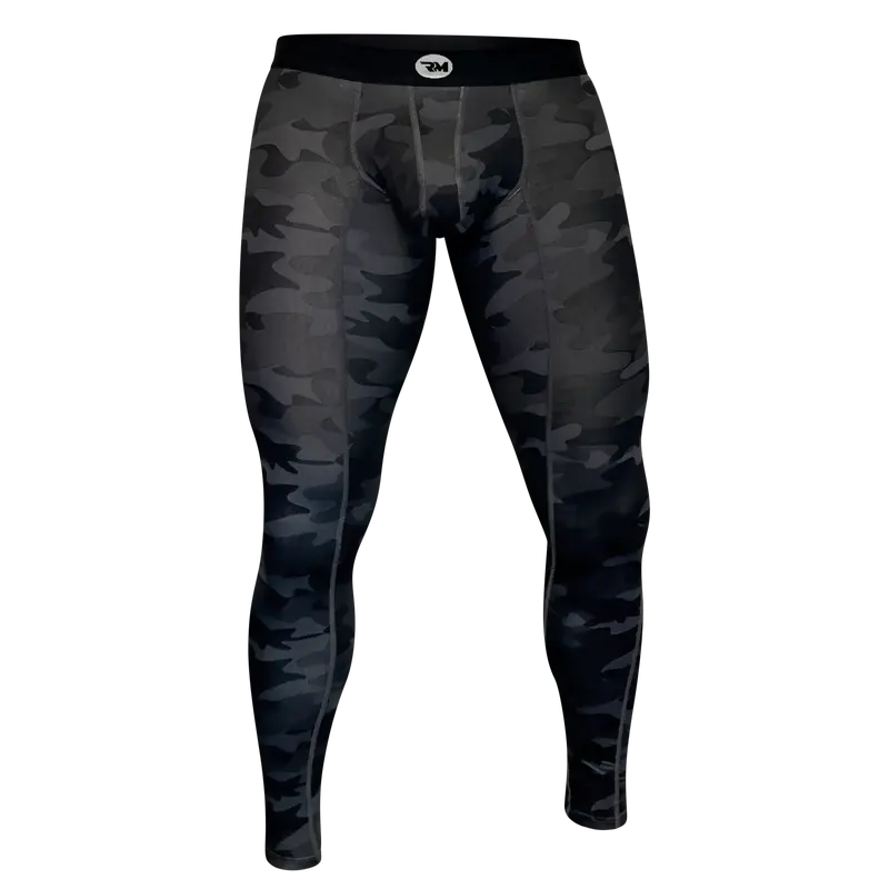 Nylon Camo Compression Pant A, B, C or D Pouch Running Tights leggings Athletic base layer Mens leggings Thermals Long Johns ...