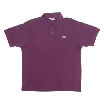LACOSTE Mens Polo Shirt Purple L