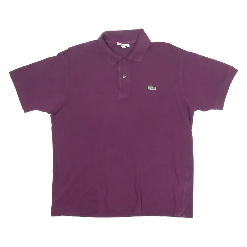 LACOSTE Mens Polo Shirt Purple L