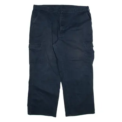 DICKIES Cargo Mens Trousers Blue Relaxed Straight W42 L30