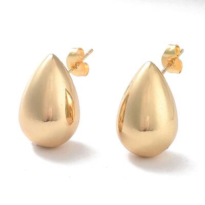 Brass Stud Earrings for Women