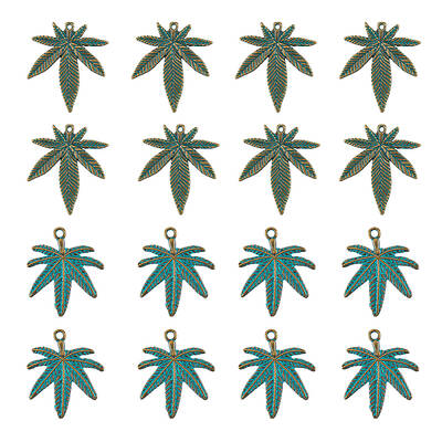 20Pcs 2 Style Tibetan Style Alloy Pendants