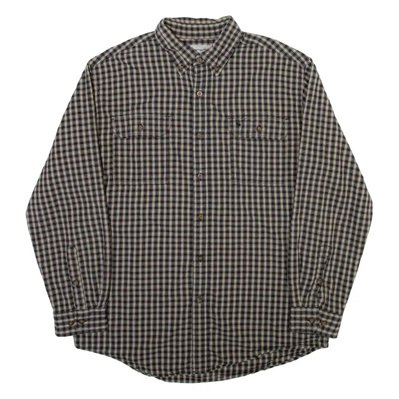 CARHARTT Mens Shirt Blue Check Long Sleeve L