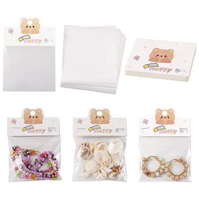 100Pcs Foldable Paper Hanging Header