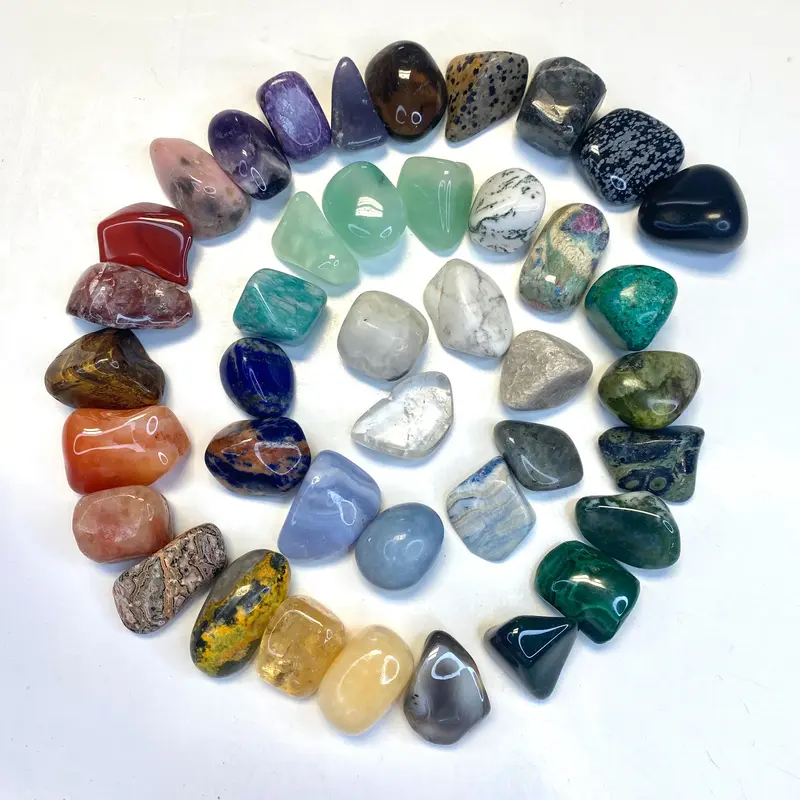 Moon Mountain Gems - Intuitive Tumbled Stone Set - 40+ Tumbled Stones