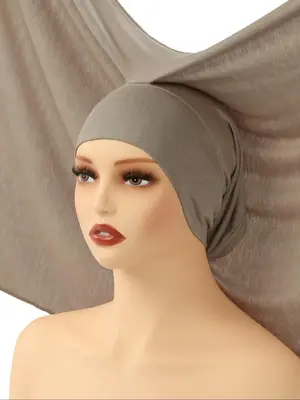 Women's Solid Color Instant Hijab, Casual Soft Modest Comfortable Hijab for Daily Wear, Modesty Fashion Accessories for Women...