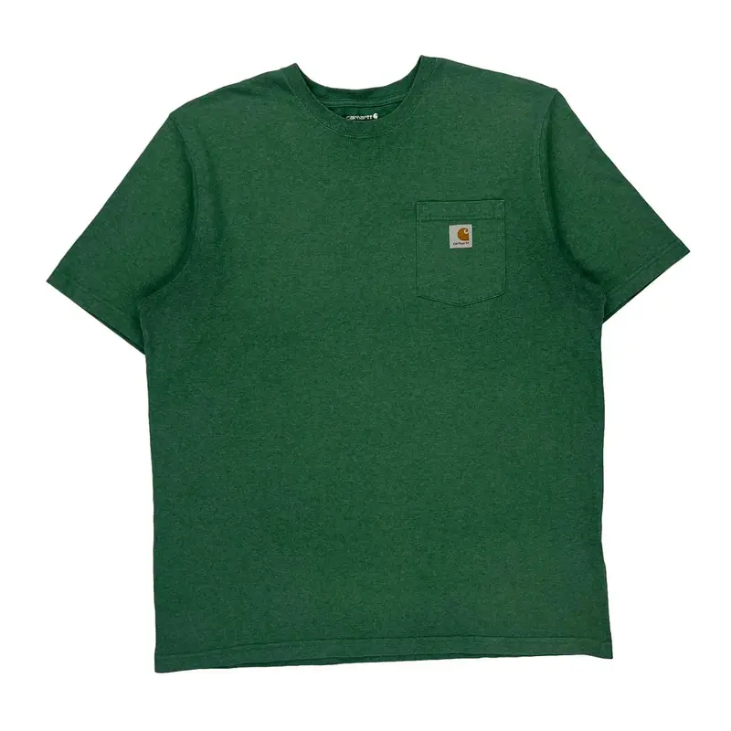 Loose Fit Carhartt Tall T-Shirt - XL Green Cotton Blend