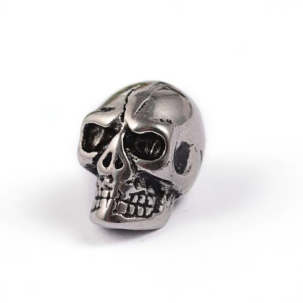 Retro Skull 304 Stainless Steel European Large Hole Beads