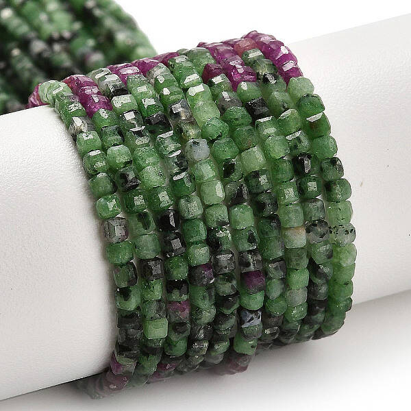Natural Ruby in Zoisite Beads Strands