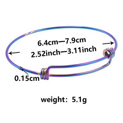 Adjustable Expandable 304 Stainless Steel Bangles for Women