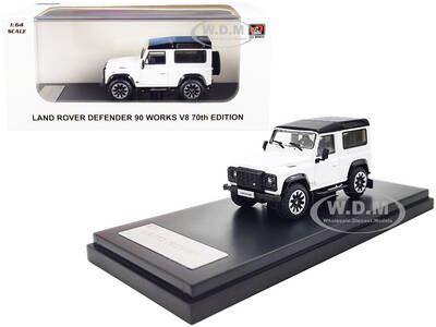 Land Rover Defender 90 Works V8 White with Black Top \