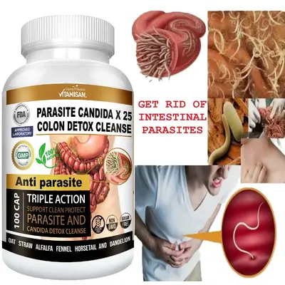 PARASITE DETOX BODY CLEANSE Complex Anti- PARASITE Support Cleanse 100 quick Herbal Energy Supplement Natural