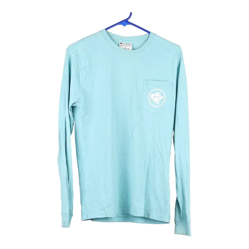 Age 18-20 Nebraska Huskers Champion Long Sleeve T-Shirt - Large Blue Cotton Blend