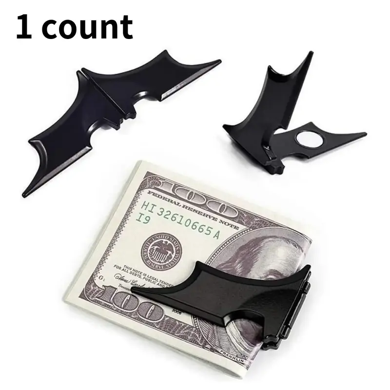 Bat Shaped Money Clip, 1 Count Creative Simple Money Cash Clip, Portable  Credit Card Money Clip for Indoor & Outdoor