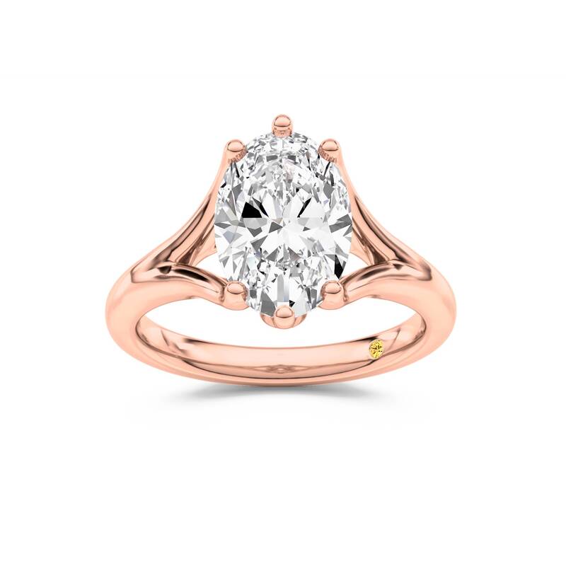 Rosie Oval Lab Grown Diamond Engagement Ring | 10K Rose Gold 3 1/2 CT. TW.