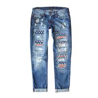 EVALESS Ripped Jeans for Women Casual Patch Boyfriend Graphic Prints Skinny Distressed Denim Pants Jeans 2025 Fashion Womensw...