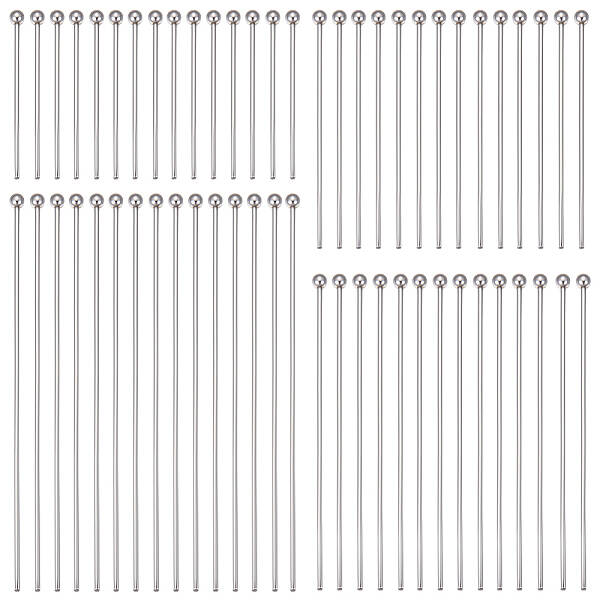 400Pcs 4 Styles 304 Stainless Steel Ball Head Pins