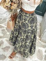 Women's All Over Print Skirt, Boho Fashion Bohemian Casual Skirt for Daily Holiday Vacation Wear, Ladies Bottoms for Summer, ...