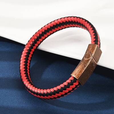 Braided Microfiber Leather Cord Bracelets for Women Men