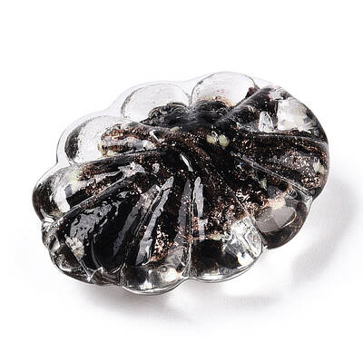Luminous Handmade Gold Sand Lampwork Beads