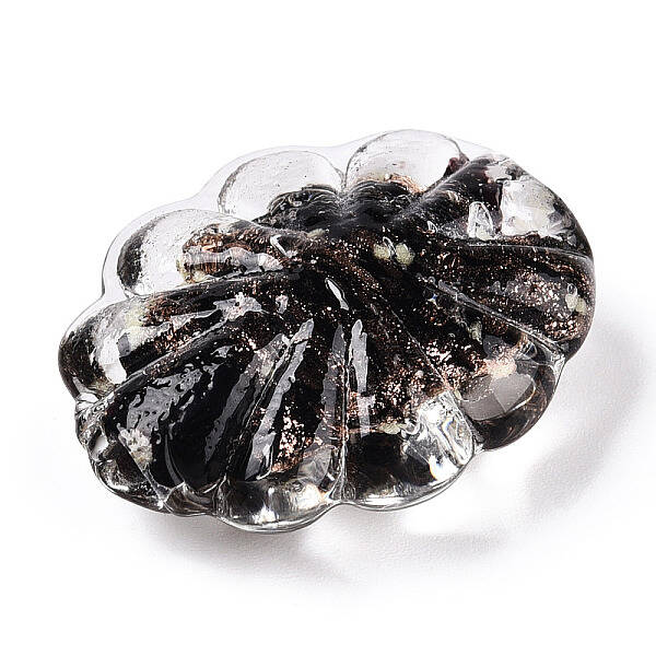 Luminous Handmade Gold Sand Lampwork Beads