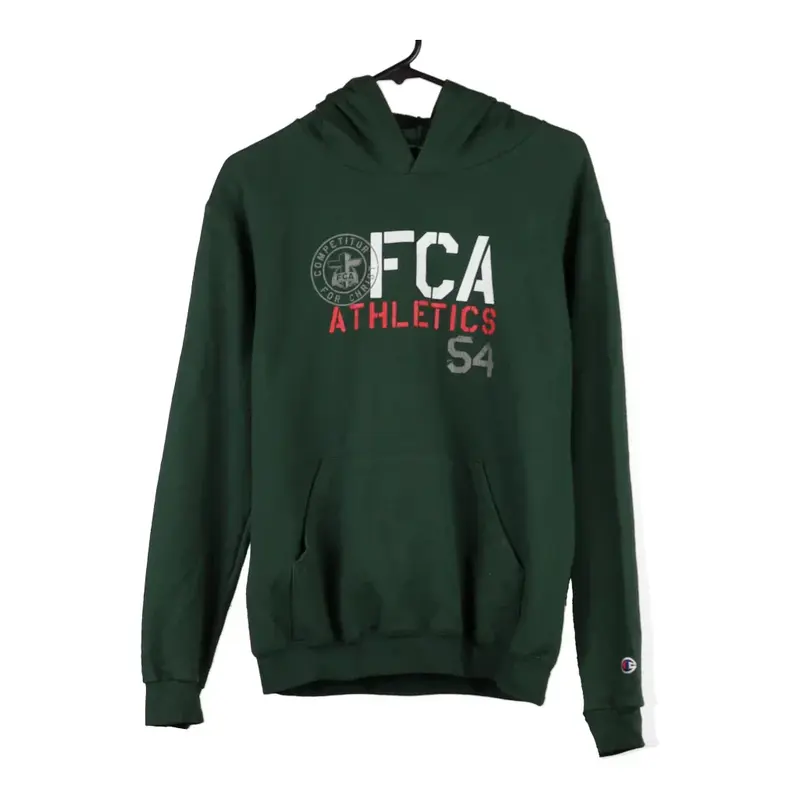 Champion Hoodie - Small Green Cotton Blend