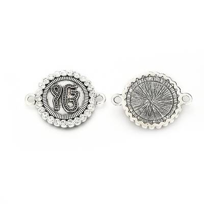 Tibetan Style Alloy Rhinestone Links Connectors