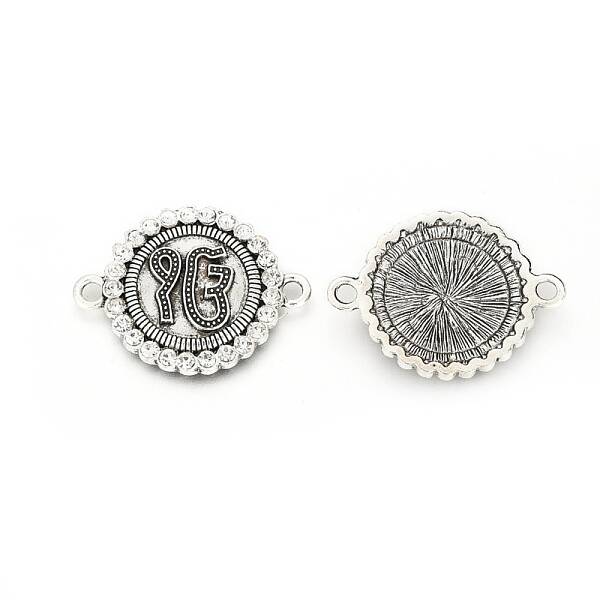 Tibetan Style Alloy Rhinestone Links Connectors