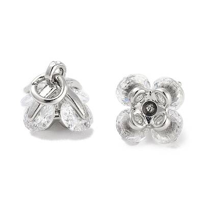 Brass Micro Pave Cubic Zirconia Charms