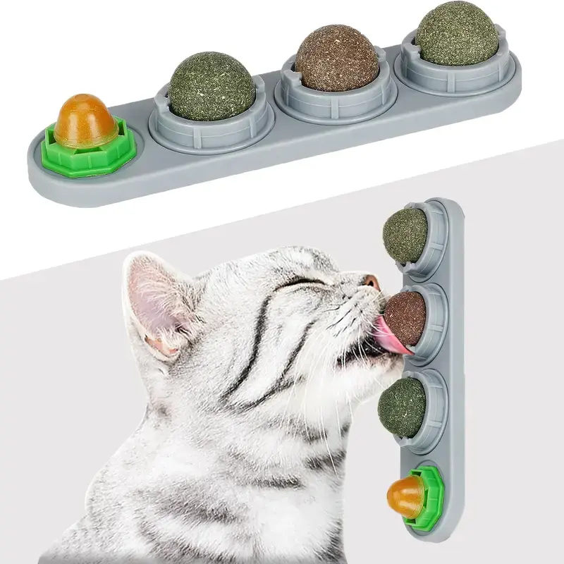 Extra Cat Energy Ball - Lick Safe Healthy Kitten Chew & Teeth Cleaning Dental Toys - Catnip Ball for Cats