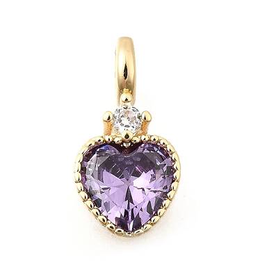 Brass Pave Cubic Zirconia Charms
