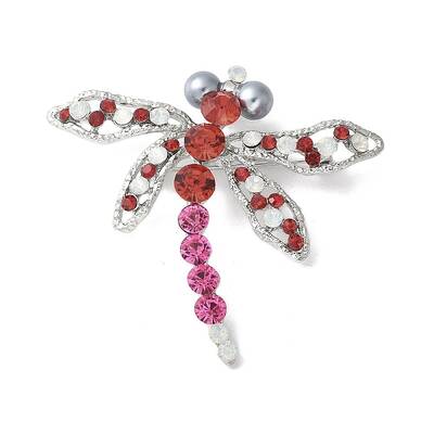 Dragonfly Alloy Rhinestone Brooches for Backpack Clothes