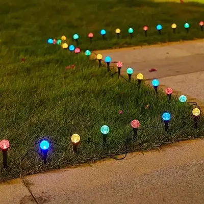 Solar Powered LED Light, 1 Count Waterproof LED Light, Outdoor Decorative Light for Garden, Yard, Lawn, Party, Wedding, Festi...