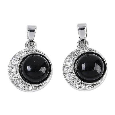 Brass Micro Pave Cubic Zirconia Pendants