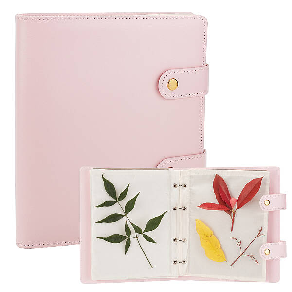 PU Binder Noterbook for Flower Press with Storage Bag