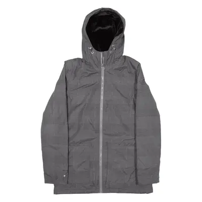 REGATTA Hydrafort Rain Coat Grey Check Womens UK 8