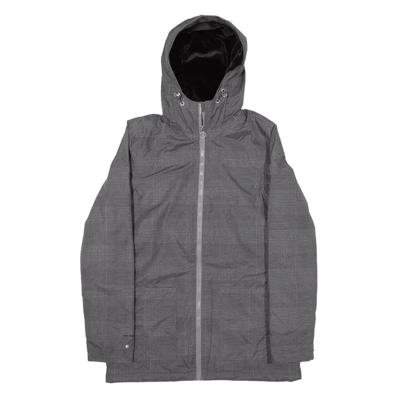 REGATTA Hydrafort Rain Coat Grey Check Womens UK 8