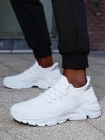 Men's Simple Plain Mesh Breathable and Comfortable Walking Running Comfy Sports Shoes As Gift, Casual Fall/Summer 2025 Lace-u...