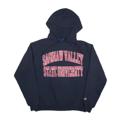 CHAMPION Saginaw Valley USA Hoodie Blue Pullover Mens M