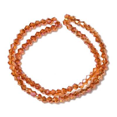 Transparent Electroplate Glass Bead Strands