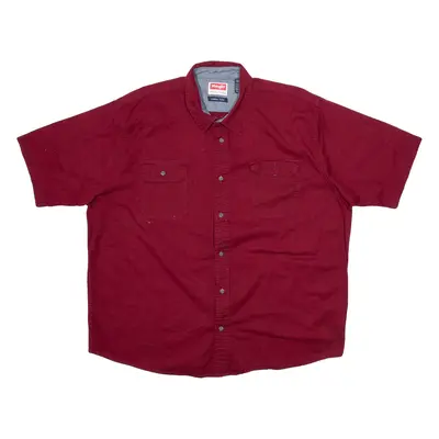WRANGLER Mens Plain Shirt Red 2XL