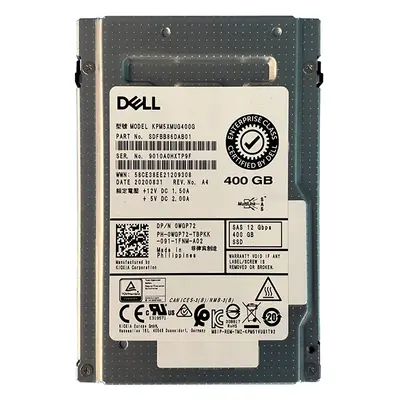 Dell 0WGP72 | 400GB 2.5-inch 12GB/s SAS Triple-Level Cell Write-Intensive (512e) Hot-Pluggable Solid State Drive for PowerEdg...