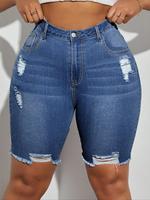Women's Denim Shorts, Fashion Ripped Short Jeans for Daily Outdoor Wear, Ladies Bottoms for Summer, Womenswear, Skinny Shorts...