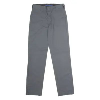 DICKIES Flex Workwear Womens Trousers Grey Slim Tapered W28 L30