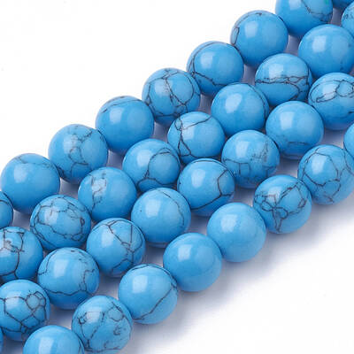 Synthetic Turquoise Beads Strands