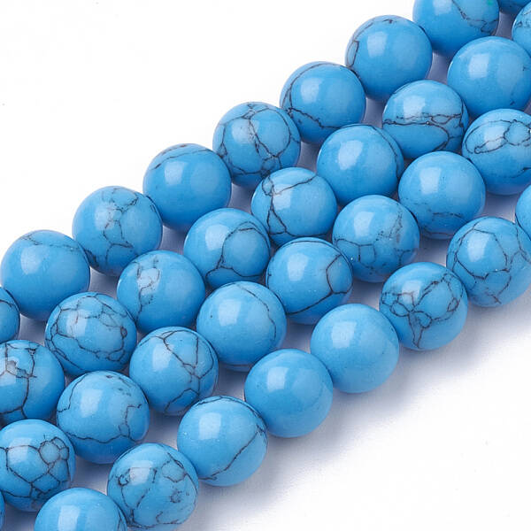 Synthetic Turquoise Beads Strands